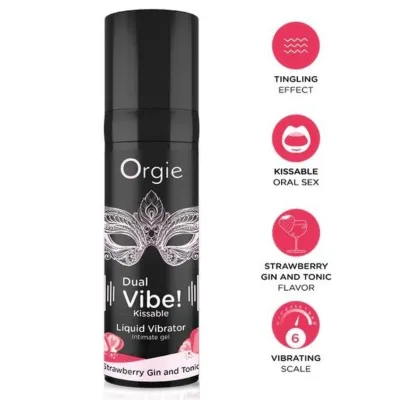 Doppia vibrazione! liquido vibrante al gusto di gin alla fragola e tonico, 15 ml