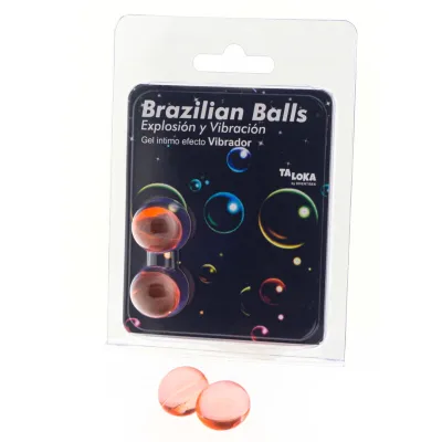 2 brazilian balls vibrating effect exciting gel