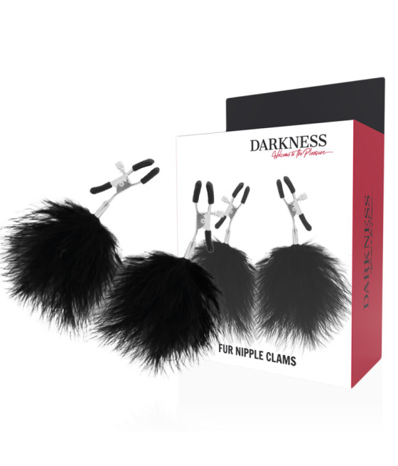 DARKNESS - FUR NIPPLE CLAMS